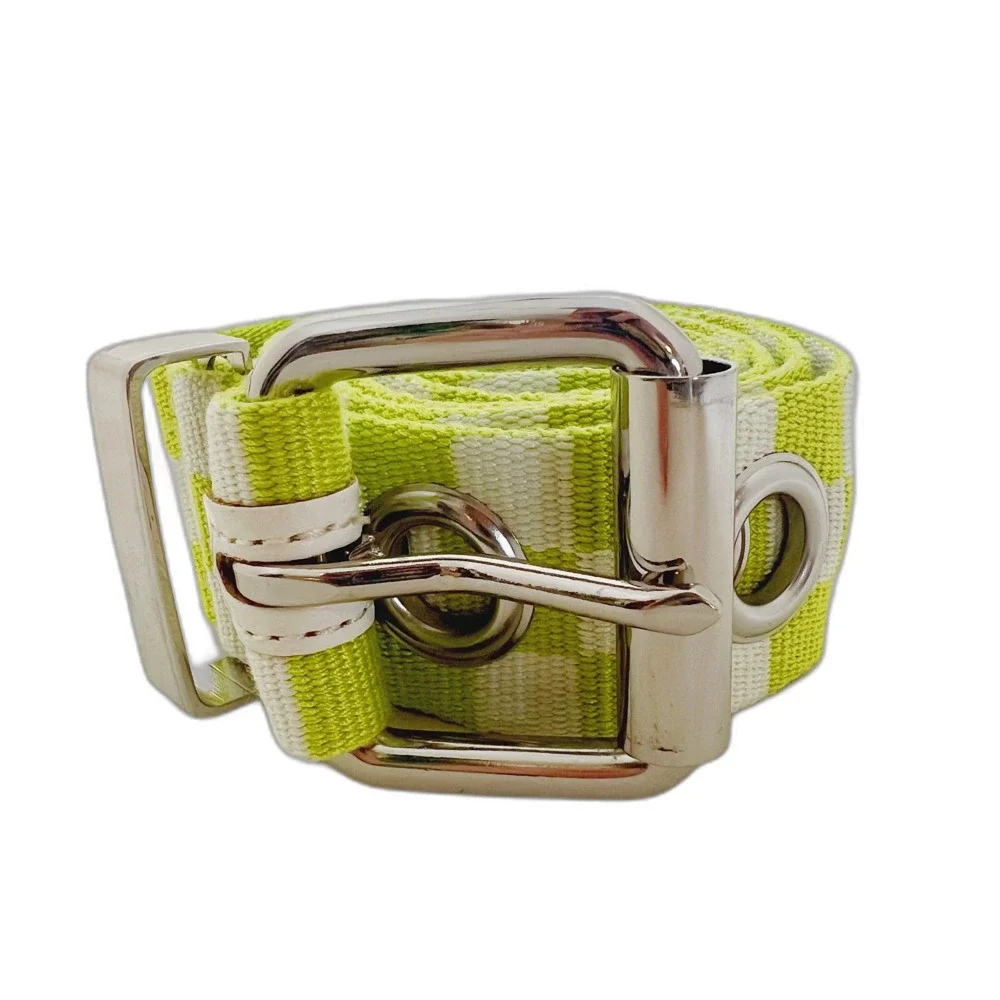 NWOT Urban Outfitters UO Green Checker Print Belt Women's Size M